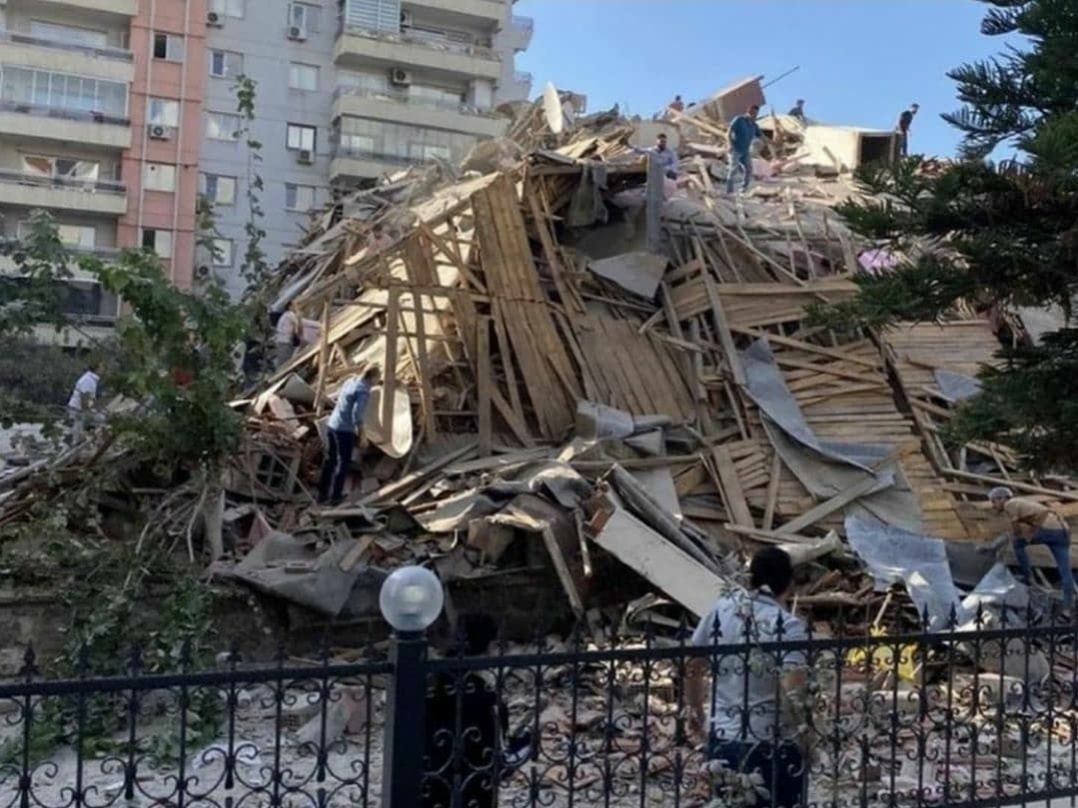 تصویر خرابی زلزله ازمیر