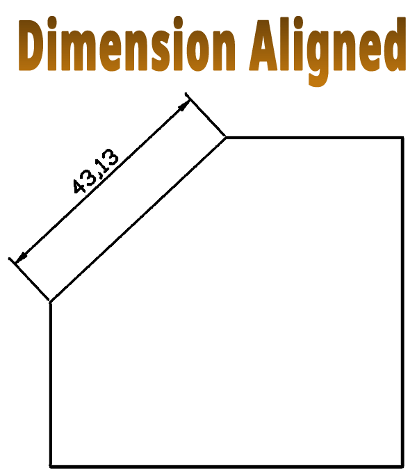 dimension aligned در اتوکد