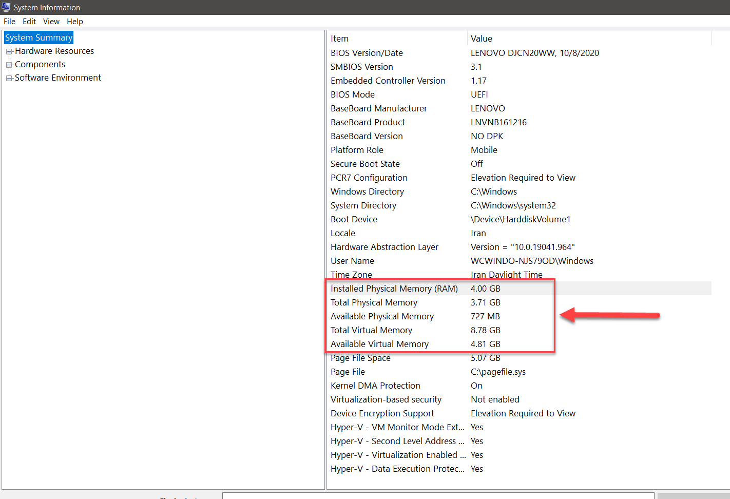 دیدن مشخصات کامپیوتر در ویندوز xp
