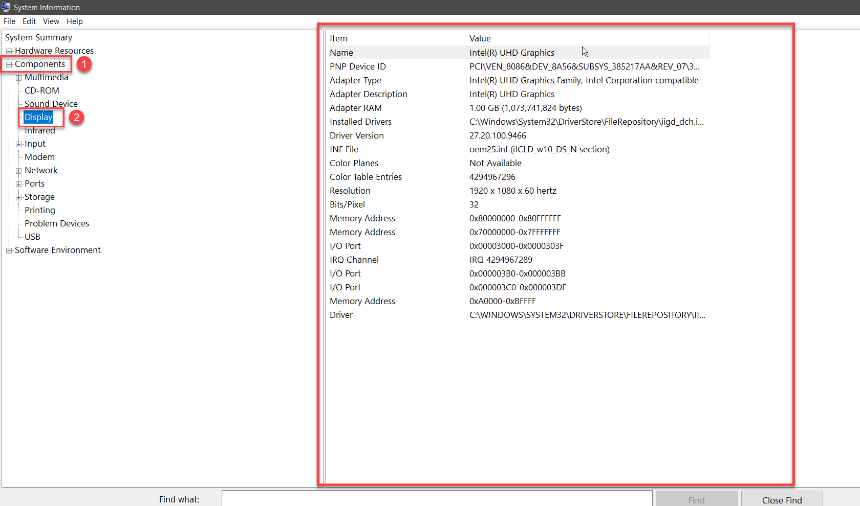 مشخصات cpu در ویندوز xp
