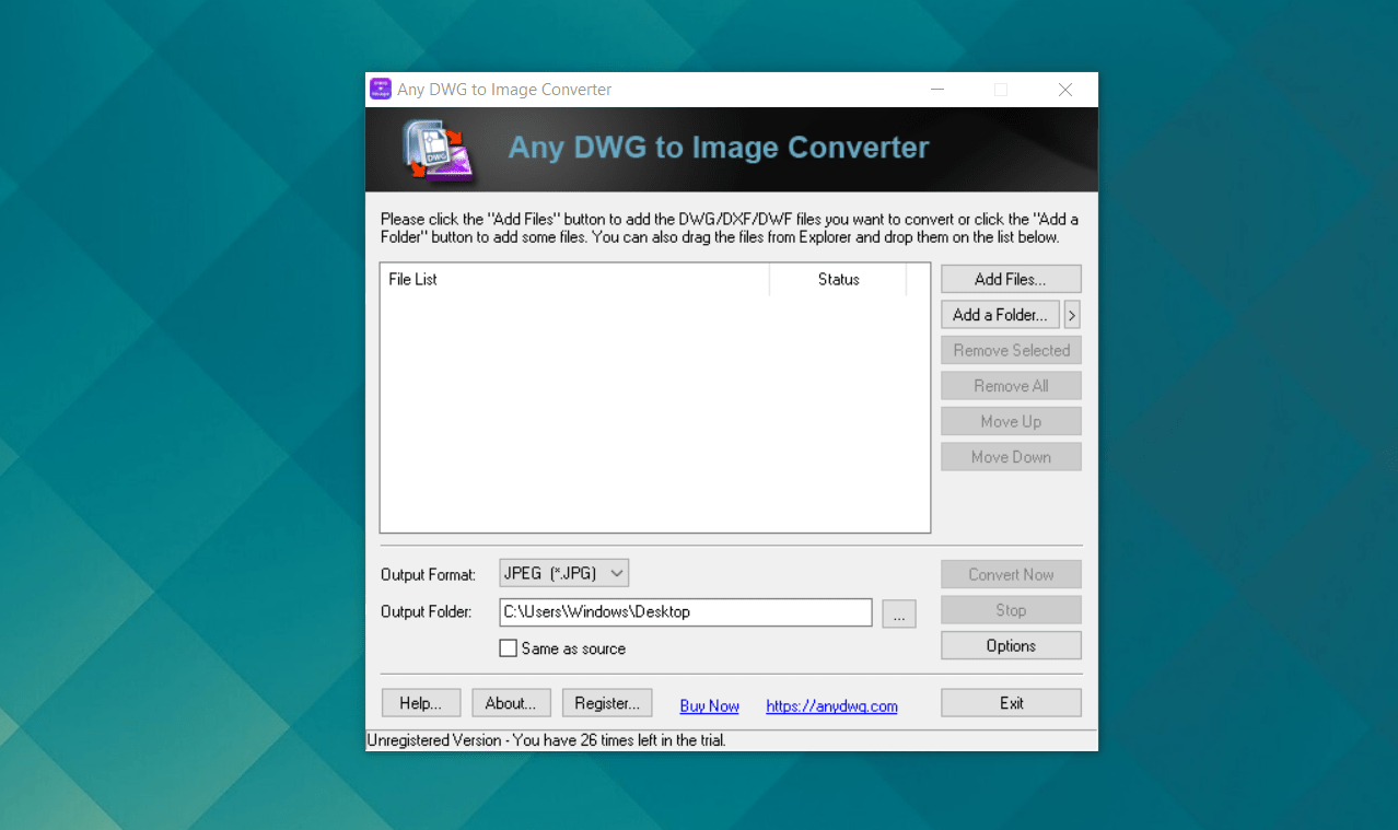 اپلیکیشن Any DWG to Image Converter برای تبدیل فایل اتوکد به عکس